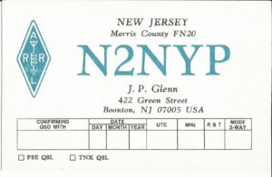 In the honor of John. P. Glenn N2NYP a dedicated club member now a silent key