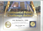 Sid's – K2GG ARRL Centennial Points Challenge Award
