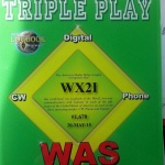 Bob’s WX2I W1AW Triple Play WAS Award
